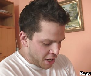 Brutal deepthroat and rough doggy fuck