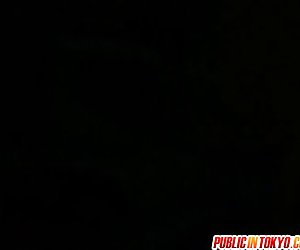 Naughty Asian chick in public