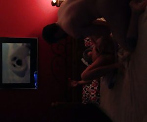 Tied up girlfriend fucked hard on hidden camera